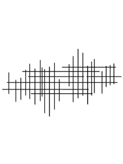 Karo Studios Linear Steel Wall Sculpture In Black