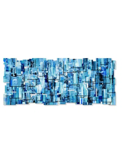 Karo Studios Oceanic Aluminum & Steel Wall Sculpture In Blue
