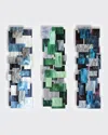 Karo Studios Triptych Wall Sculpture In Blue