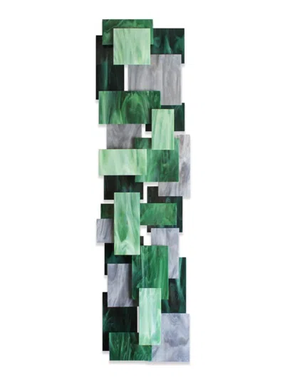 Karo Studios Vertical Wall Sculpture In Green
