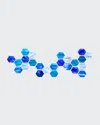 Karo Studios Water Hexagonal Glass Wall Sculpture In Blue
