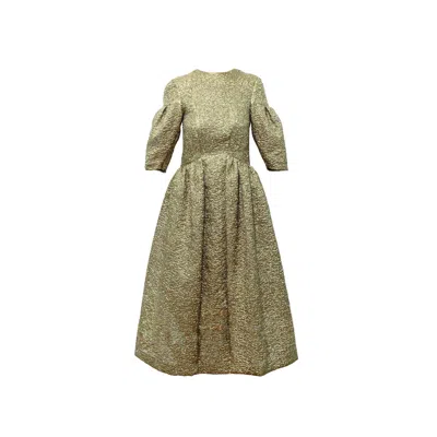 Karolina Ozolinsiute Women's Auriel Gold Silk Maxi Dress