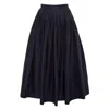 Karolina Ozolinsiute Women's Blue / Black Dark Navy Maxi Silk Blend Linna Skirt In Blue/black