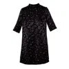 Karolina Ozolinsiute Women's Julie Sequin Party Black Mini Dress In Black