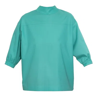 Karolina Ozolinsiute Women's Kya Mint Green Top With Sleeves