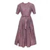 Karolina Ozolinsiute Women's Pink / Purple Purple Checks Maxi Cecilie Dress In Pink/purple