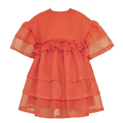 Karolina Ozolinsiute Women's Saffron Orange Mini A-line Dress