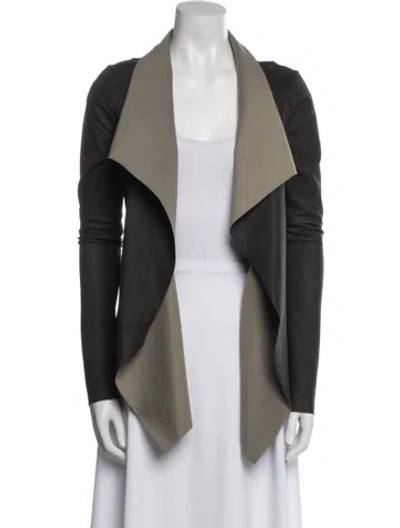 Pre-owned Karolina Zmarlak Colorblock Pattern Blazer In Gray
