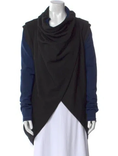 Pre-owned Karolina Zmarlak Cowl Neck Sweater In Black