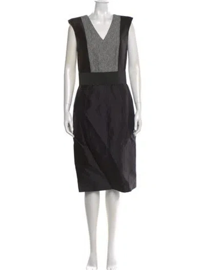Pre-owned Karolina Zmarlak Silk Midi Length Dress In Black