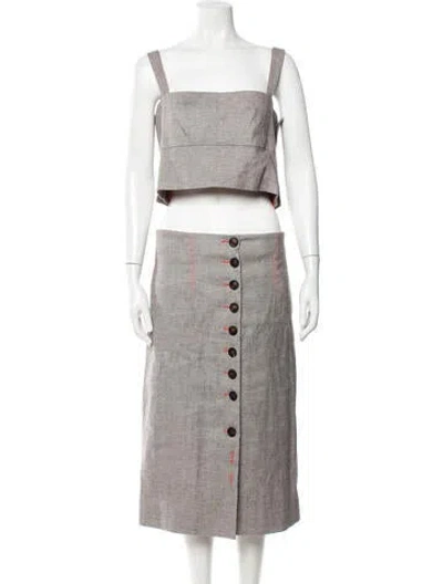 Pre-owned Karolina Zmarlak Skirt Set W/ Tags In Grey