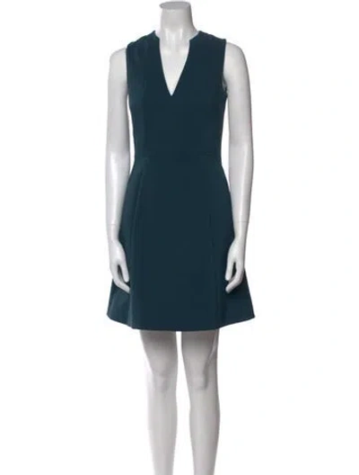 Pre-owned Karolina Zmarlak V-neck Mini Dress In Blue