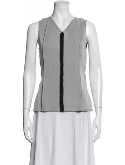 Pre-owned Karolina Zmarlak V-neck Sleeveless Top In Multi