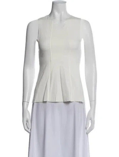 Pre-owned Karolina Zmarlak V-neck Sleeveless Top W/ Tags In Blue