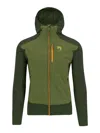 Karpos Hooded Textured-panel Jacket In Green