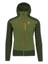 Karpos Hooded Textured-panel Jacket In Green