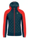 Karpos Lastei Active Plus Quilted Hooded Performance Jacket In Blue