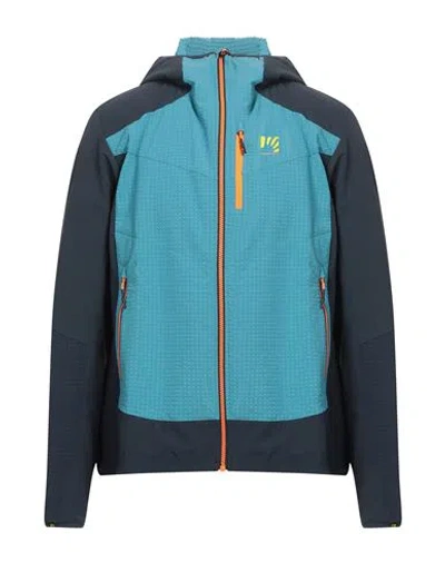 Karpos Man Jacket Azure Size Xl Polyester, Elastane, Polyamide, Viscose In Blue