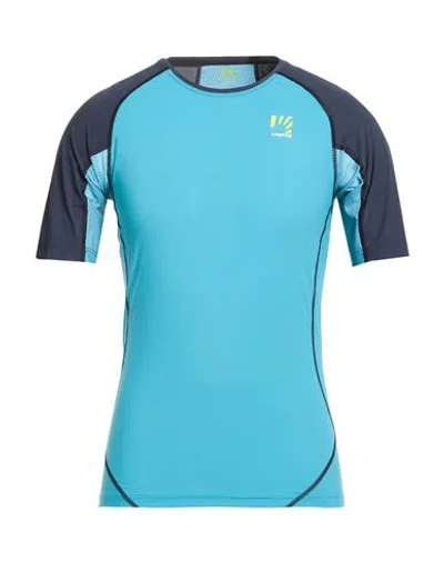 Karpos Man T-shirt Light Blue Size M Polyamide, Elastane