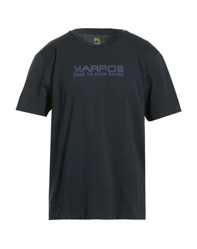 Karpos Man T-shirt Midnight Blue Size L Cotton In Black