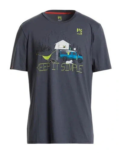 Karpos Man T-shirt Navy Size 3xl Cotton In Blue