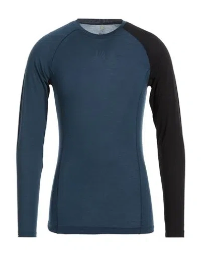 Karpos Man T-shirt Navy Size Xxl Wool, Elastane In Blue