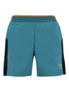 Karpos Technical Shorts Elastic Waistband Contrast Panels In Blue