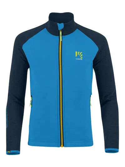 Karpos Kids' Raglan Sleeve Zip-up Jacket In Blue