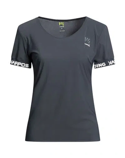 Karpos Woman T-shirt Charcoal Size L Polyamide, Elastane In Gray