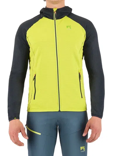 Karpos Yellow Ambrizzola Slim Full Zip Hoodie In Multi