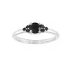 Karrah Jewellery Women's Black / Silver Cluster Black Spinel Ring Sterling Silver