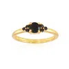 Karrah Jewellery Women's Gold / Black Cluster Black Spinel Ring Gold Vermeil