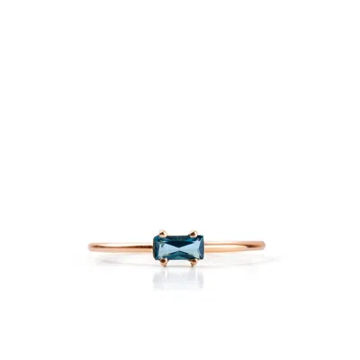 Karrah Jewellery Women's London Blue Topaz Ring - Gold