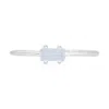 Karrah Jewellery Women's Moonstone Baguette Ring - Sterling Silver In Gray