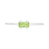 Karrah Jewellery Women's Peridot Baguette Ring - Sterling Silver In Gray