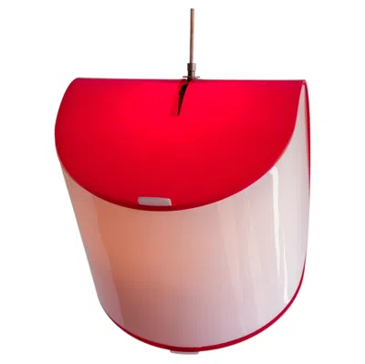 Pre-owned Kartell A Rare  Model 4065 Pendant Light, Italy, C. 1965 In Red