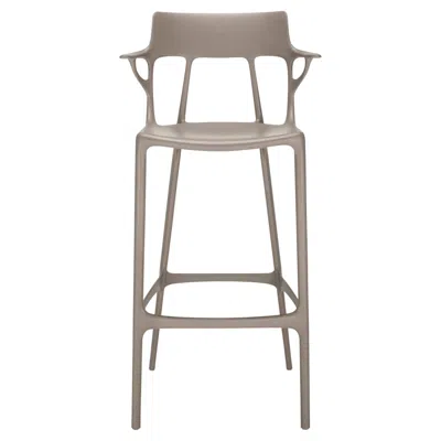 Pre-owned Kartell A.i. Bar Stool In Grey By Philippe Starck In Gray
