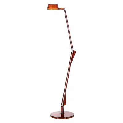 Pre-owned Kartell Aledin Dec Desk Lamp In Amber By Alberto E Francesco Meda In Brown