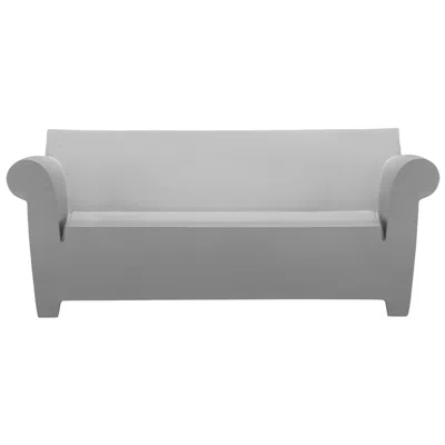 Pre-owned Kartell Bubble Club 2-seat Sofa In Light Grey By Philippe Starck In Gray