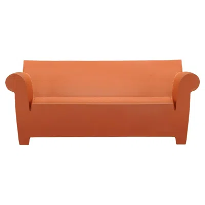 Pre-owned Kartell Bubble Club 2-seat Sofa In Ochre By Philippe Starck In Orange