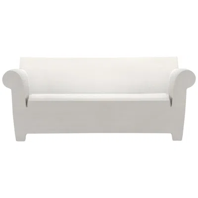 Pre-owned Kartell Bubble Club 2-seat Sofa In Zinc White By Philippe Starck