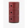 Kartell Burgundy Componibili Drawers In Burgundy