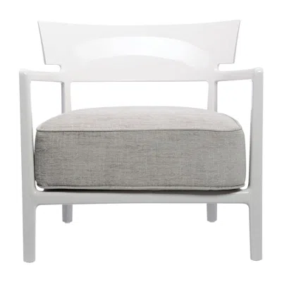 Pre-owned Kartell Cara Chair Ivory Beige By Philippe Starck With Sergio Schito In White