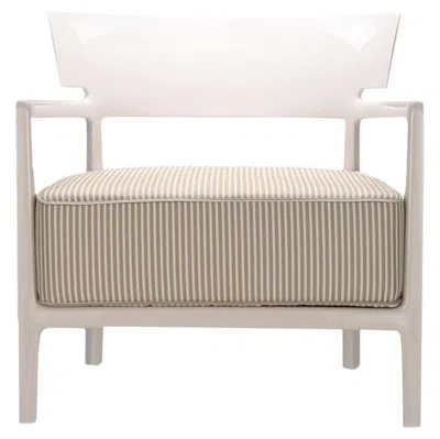 Pre-owned Kartell Cara Outdoor Chair By Philippe Starck With Sergio Schito In Ivory Beige In White