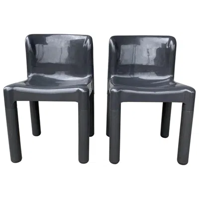 Pre-owned Kartell Carlo Bartoli Chair Model 4875 For , Italy, 1970s In Black
