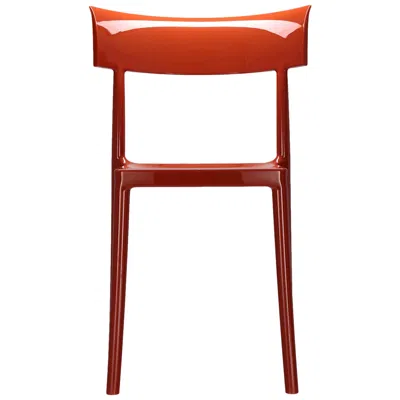 Pre-owned Kartell Cat Walk Chair In Rusty Orange By Philippe Starck With Sergio Schito