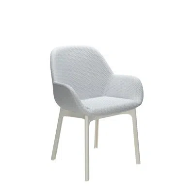 Kartell Clap Pvc Arm Chair In Dark Gray,taupe