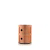 Kartell Componibili 2 Tier Storage Tower In Copper