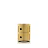 Kartell Componibili 2 Tier Storage Tower In Gold