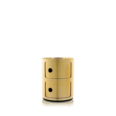 Kartell Componibili 2 Tier Storage Tower In Gold